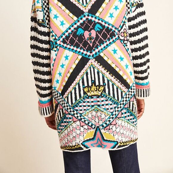 ANTHROPOLOGIE JOSEFANA JACQUARD SWEATER COAT by ALDOMARTINS - Picture 4 of 8